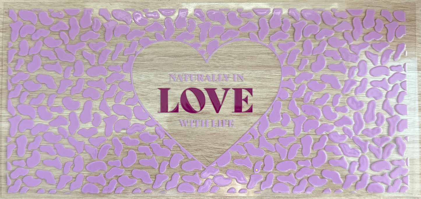 #15 Heart & light purple cheetah Print