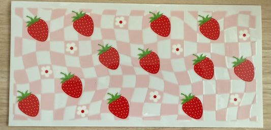 #42 Strawberry & checker board