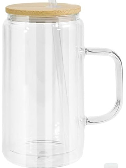 16oz glass with handle